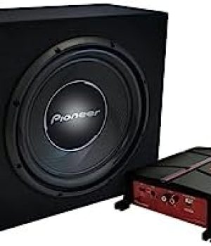 Pioneer GXT-3730B-SET Pack caisson & Amplificateur, caisson avec subwoofer 30cm (12″), Amplificateur, kit de câblage, Puissance Max. 1400Watts